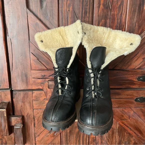 Coach Black Leather Shearling Booties Women’s - Picture 8 of 10